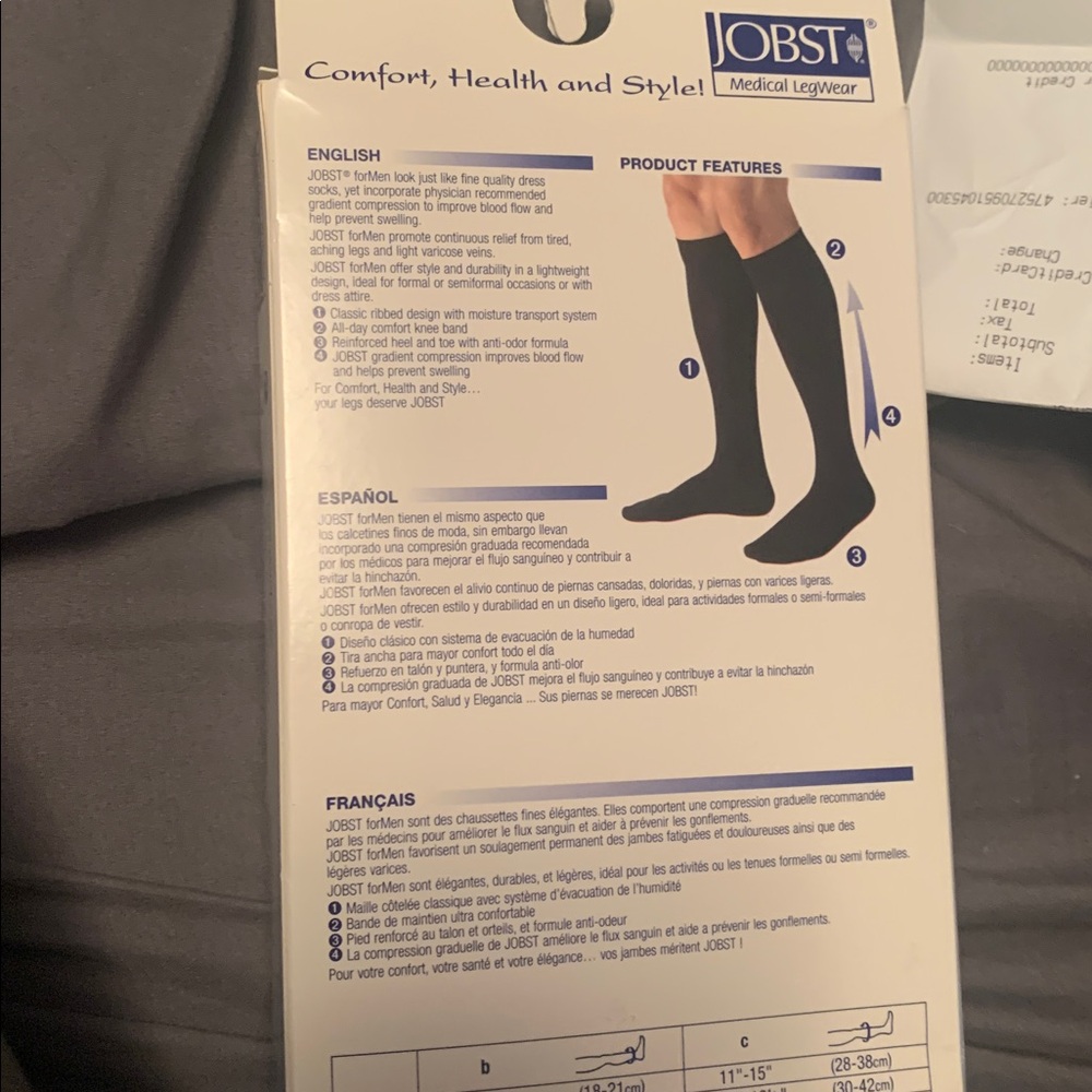 Men’s compression socks 15-20 mmHg - black 2 pair - Picture 2 of 3